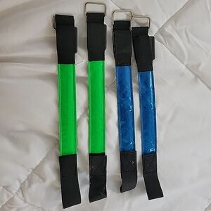 Running Lights. 3 Different Strobes. Rechargeable. Safety. 2 Blue, 2 Green